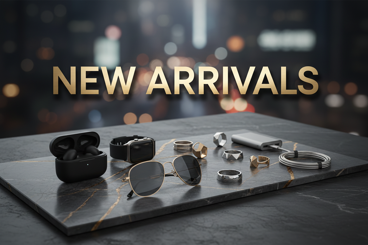 New Arrivals hero banner with text